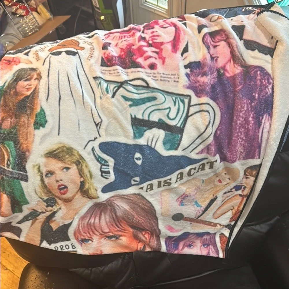 Colorful Taylor Swift Collage throw Blanket